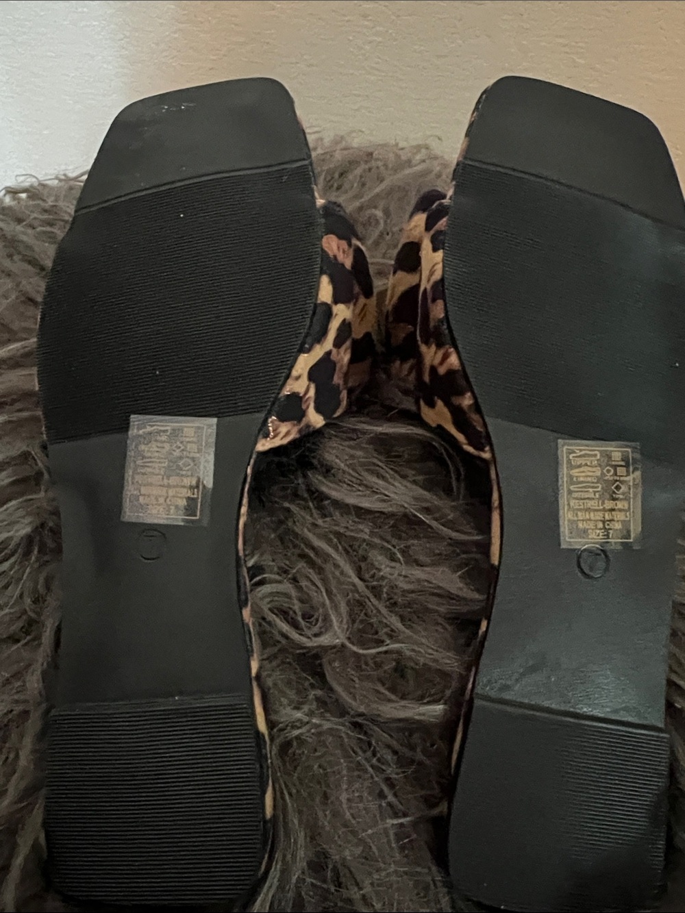 Azalea Wang Leopard Gem Buckle Slide Mules - Brown - Picture 3 of 4